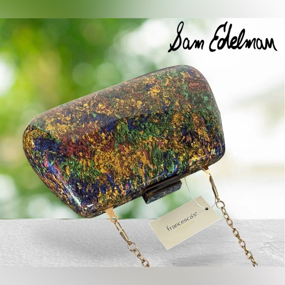 Circus by Sam Edelman Women’s Clutch with Gold Tone Chain Strap - Picture 3 of 13